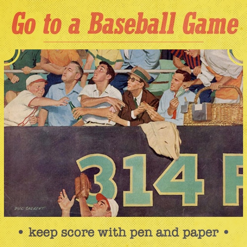 Boy catching a baseball in stadium illustration.