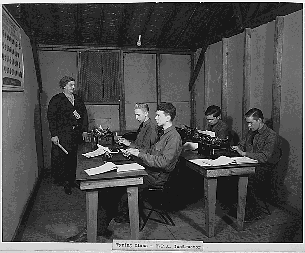 CCC class Teacher giving training to students in the classroom.