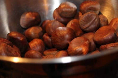 chestnuts chestnuts in bowl.