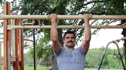 Vintage man pullups illustration.