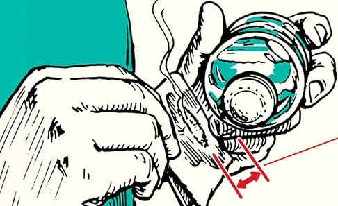 Illustration of a hand connecting a wire to the bottom of a light bulb, with a red measurement arrow indicating a gap between components—a true Skill of the Week.