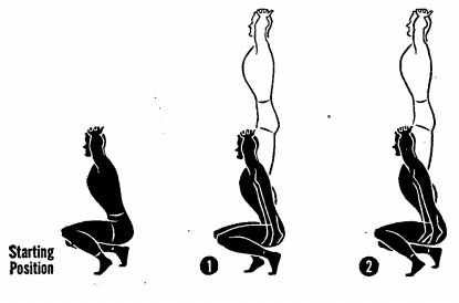 Army physical training Squat.