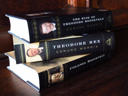 Theodore Roosevelt Trilogy&nbsp;by Edmund Morris, book cover.