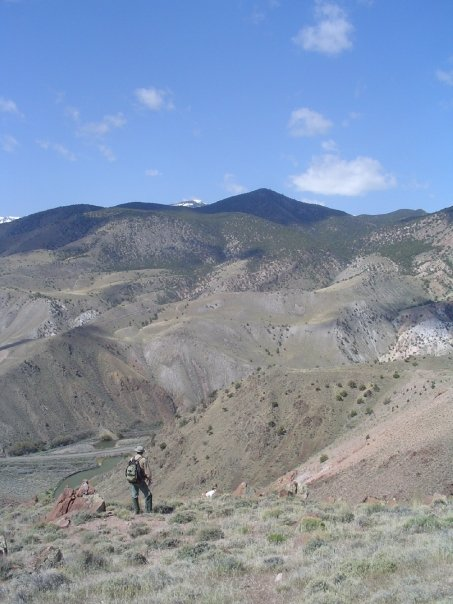 utahoilsurvey Archaeologist doing a survey on mountains.